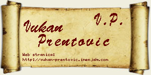 Vukan Prentović vizit kartica